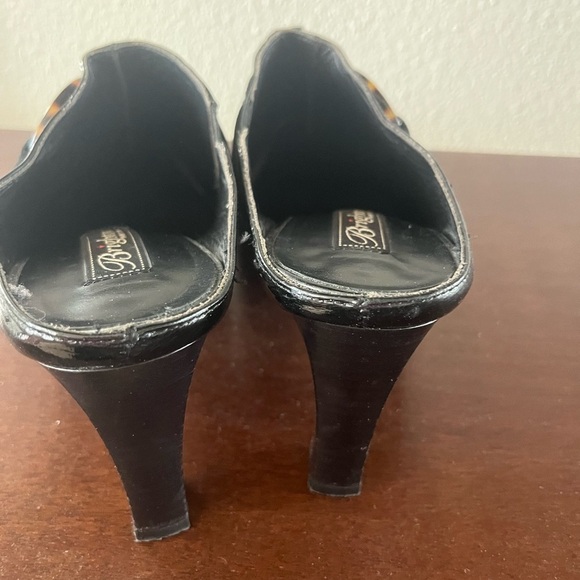 Brighton Patent Leather Rococo Mule 3" Sz 9.5 - Picture 3 of 9